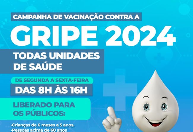 CAMPANHA DE VACINAÇÃO CONTRA A GRIPE 2024 CONTINUA EM CASA BRANCA ⚠
