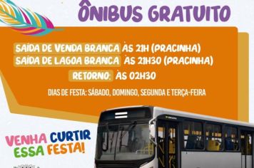 DISTRITOS TÊM ÔNIBUS GRATUITO PARA O CARNAVAL CASA BRANCA FOLIA 