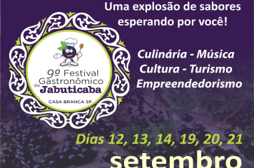 EM SETEMBRO: 9º FESTIVAL GASTRONÔMICO DA JABUTICABA