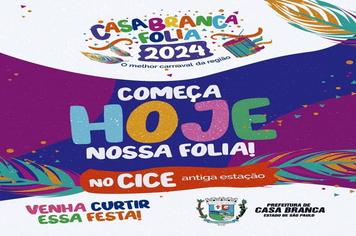 CASA BRANCA FOLIA 2024 COMEÇA HOJE