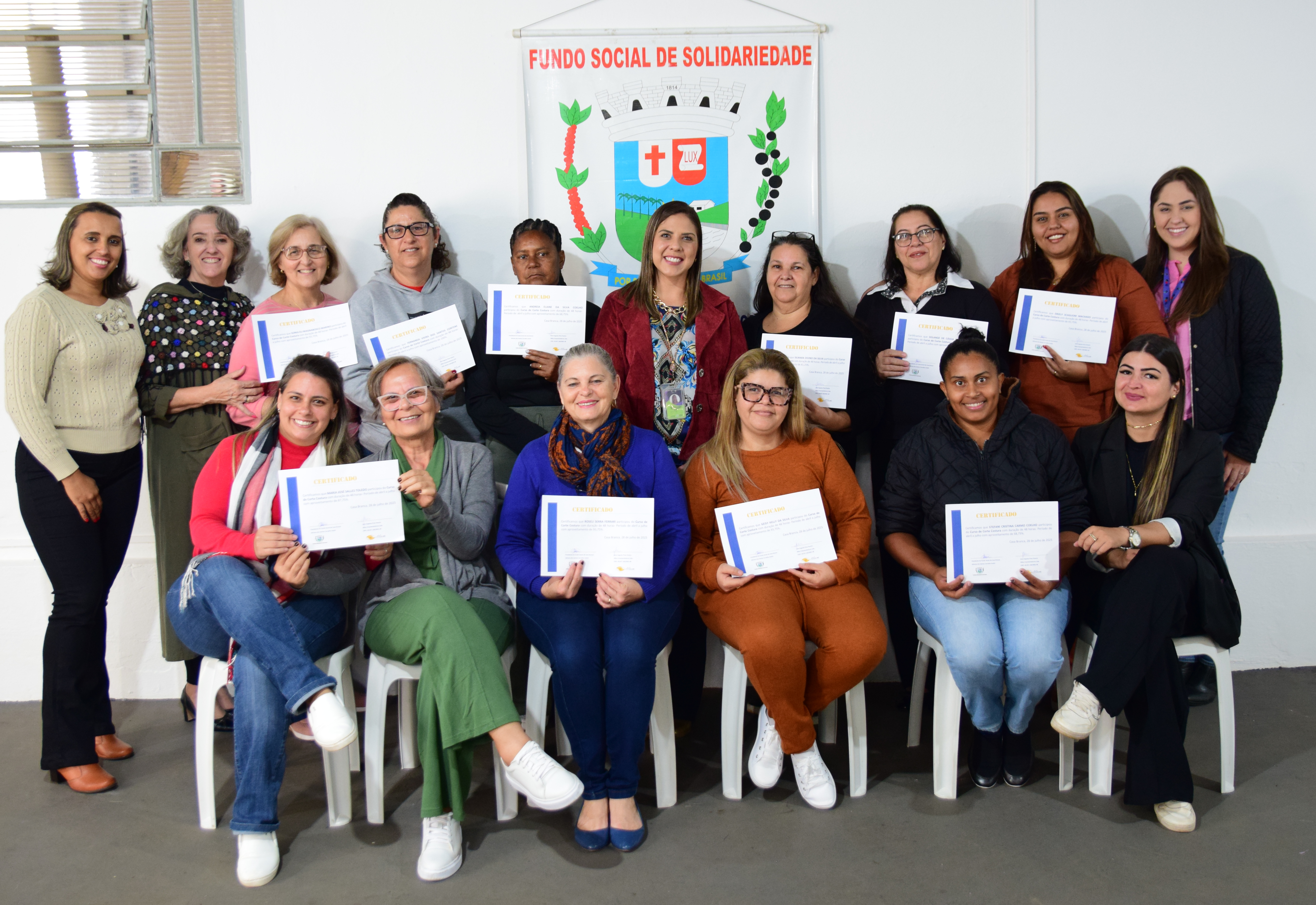 FUNDO SOCIAL FORMA NOVA TURMA DO CURSO DE CORTE E COSTURA