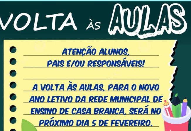 EDUCAÇÃO PREPARA A VOLTA ÀS AULAS