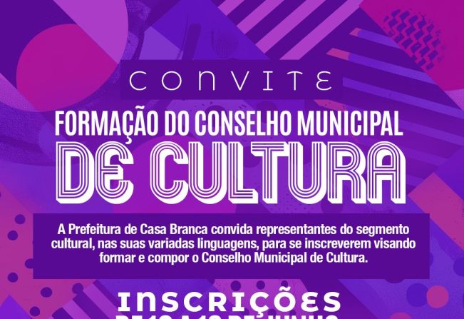 EDITAL DE CONVOCAÇÃO PROCESSO DE ELEIÇÃO DOS CONSELHEIROS REPRESENTANTES DA  SOCIEDADE CIVIL QUE IRÃO COMPOR O CONSELHO MUNICIPAL DE  POLÍTICA CULTURAL DE CASA BRANCA