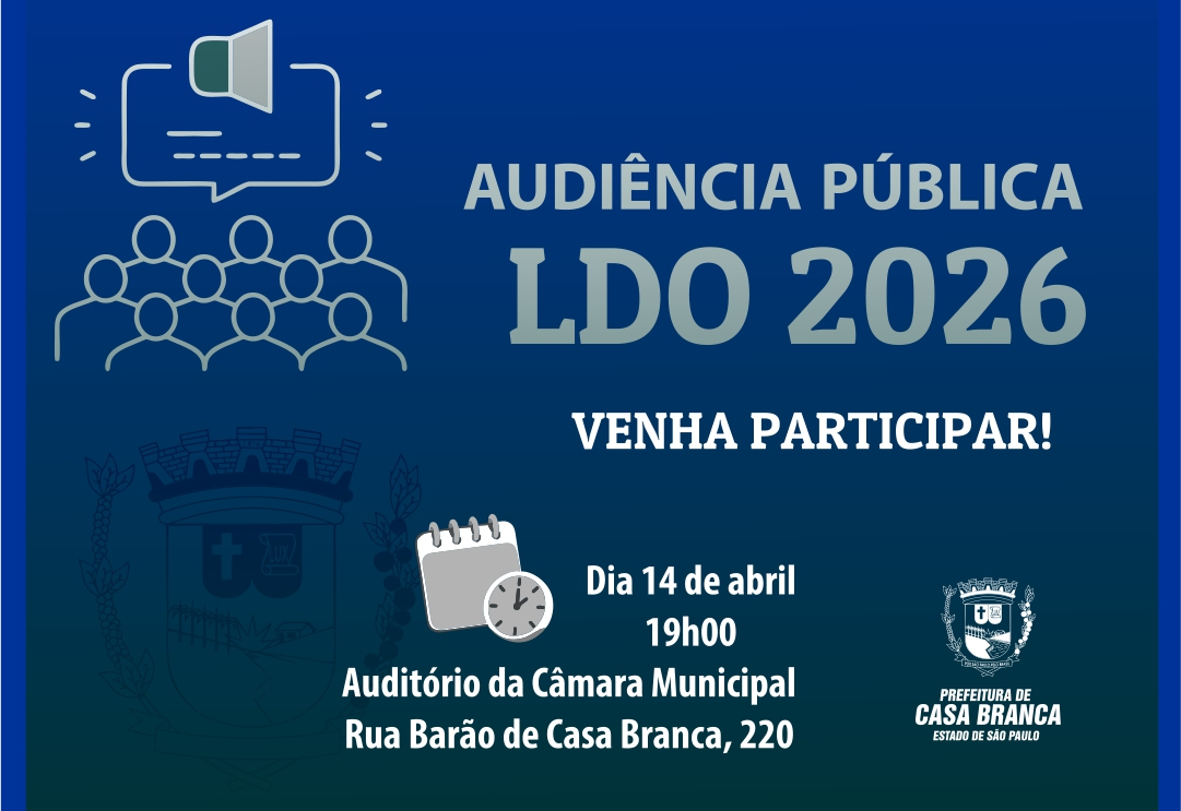 AUDIÊNCIA PÚBLICA DA LDO ACONTECE NO DIA 14
