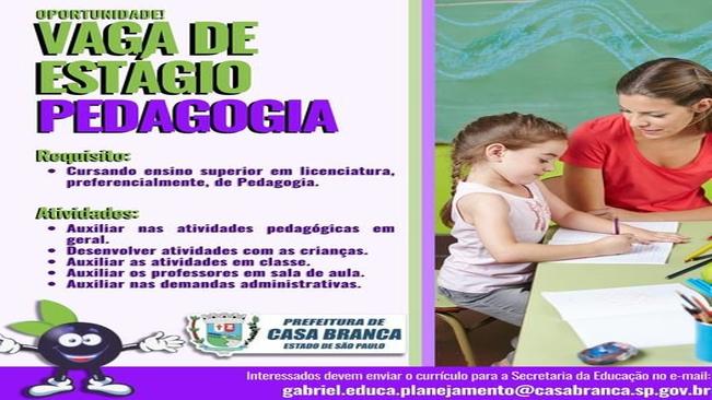 OPORTUNIDADE DE ESTÁGIO